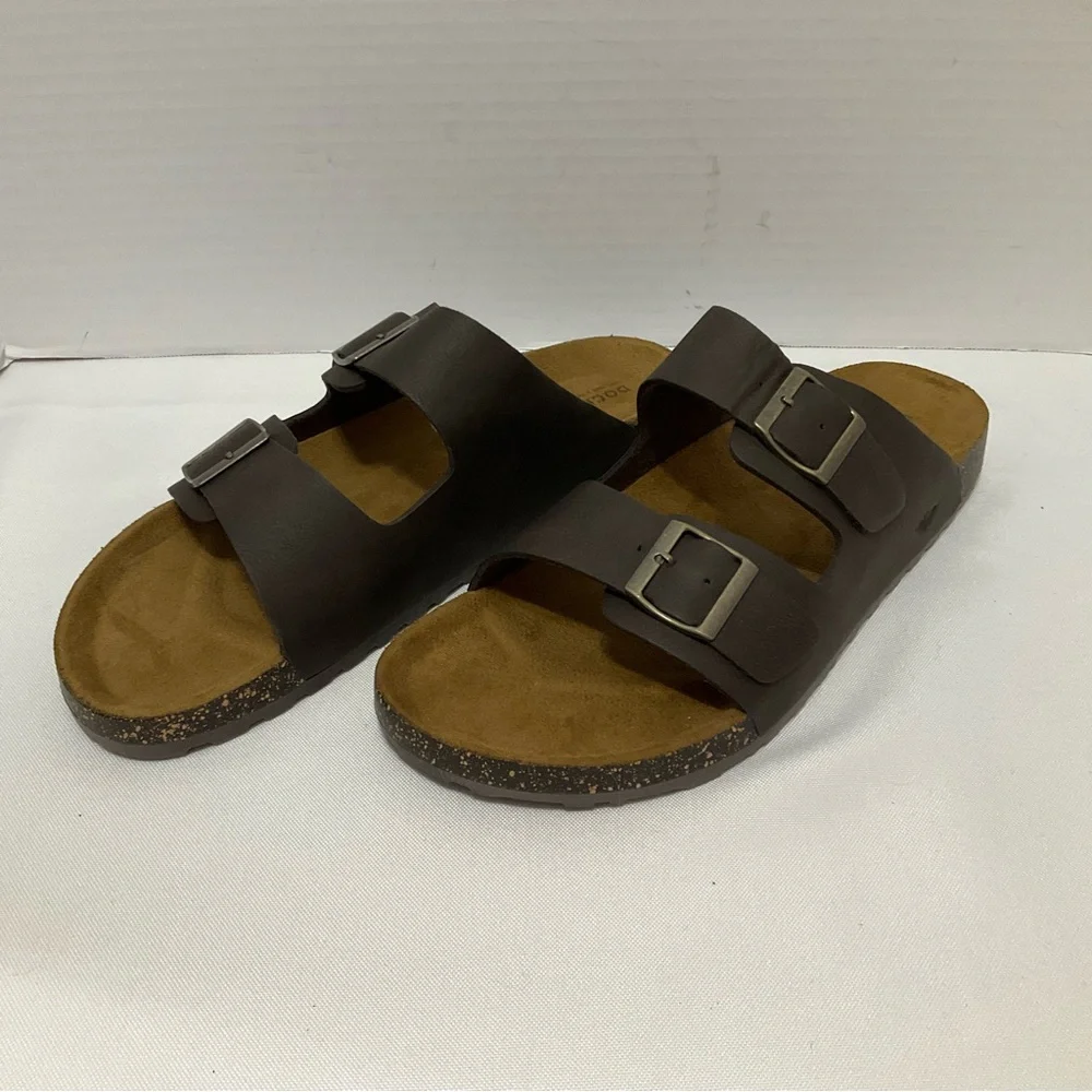 Dockers Brown‎ Two-Strap Sandals with Adjustable slip on leather upper Size 13